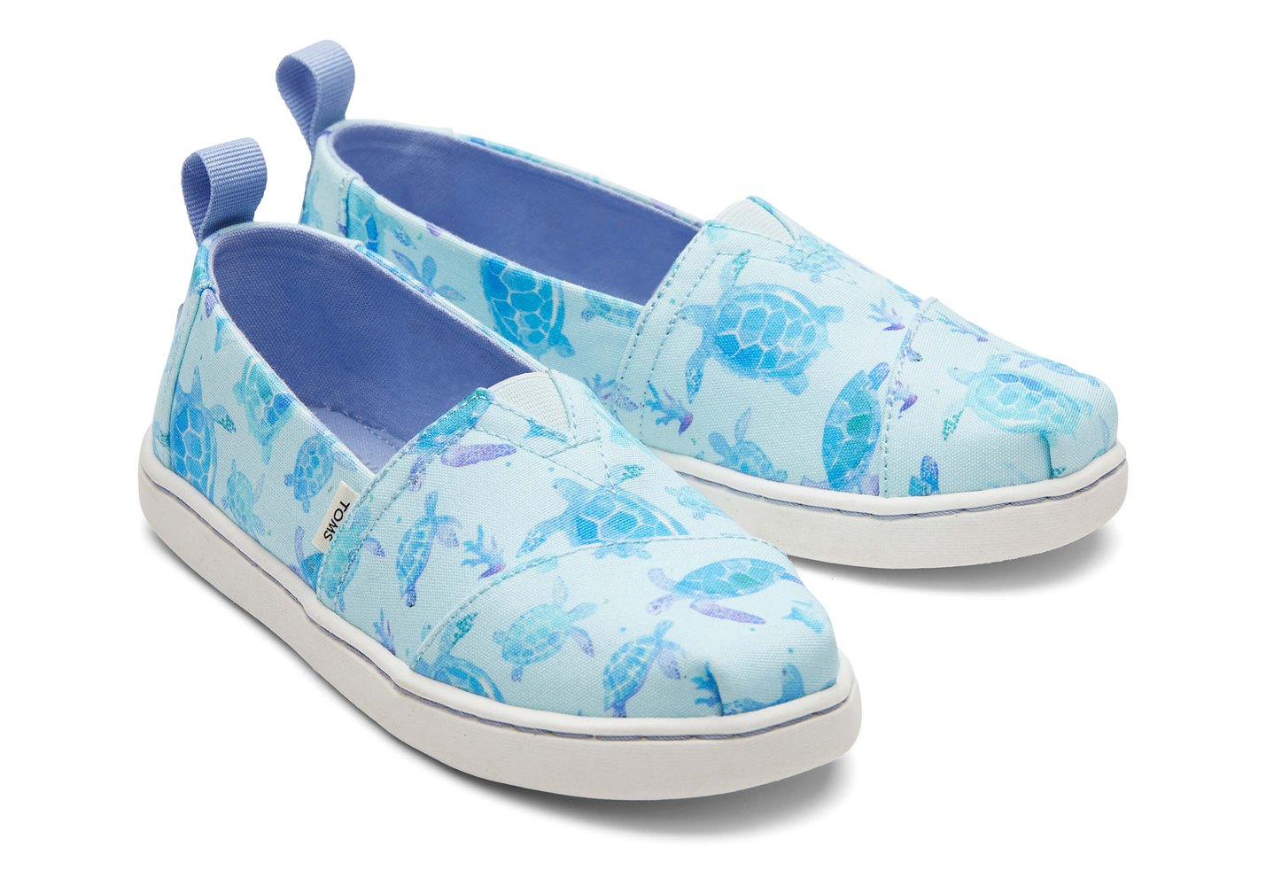 Toms Alpargata Youth Sea Turtles Espadrille Blue/White - Kids - 93046-IZAB